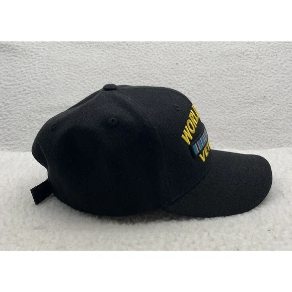 World War II 2 Veteran Baseball Hat Mens Hook Loop OSFM Military Army History - Picture 6 of 9